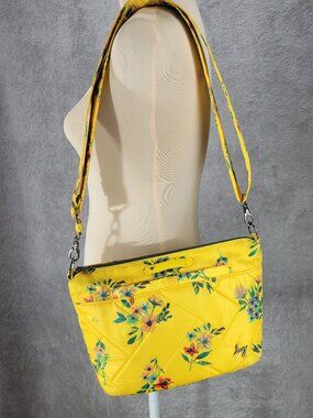 Lug Flare 2 Cross-body Bouquet Yellow Quilted with RFID